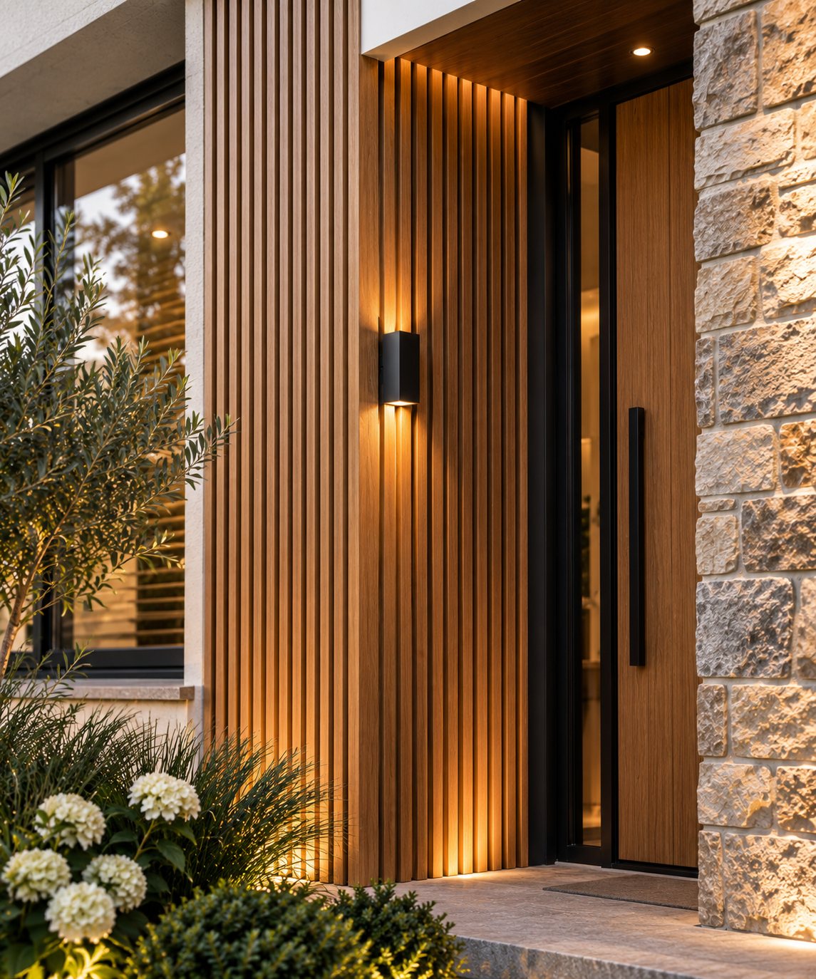 Composiet houtlook op een woning